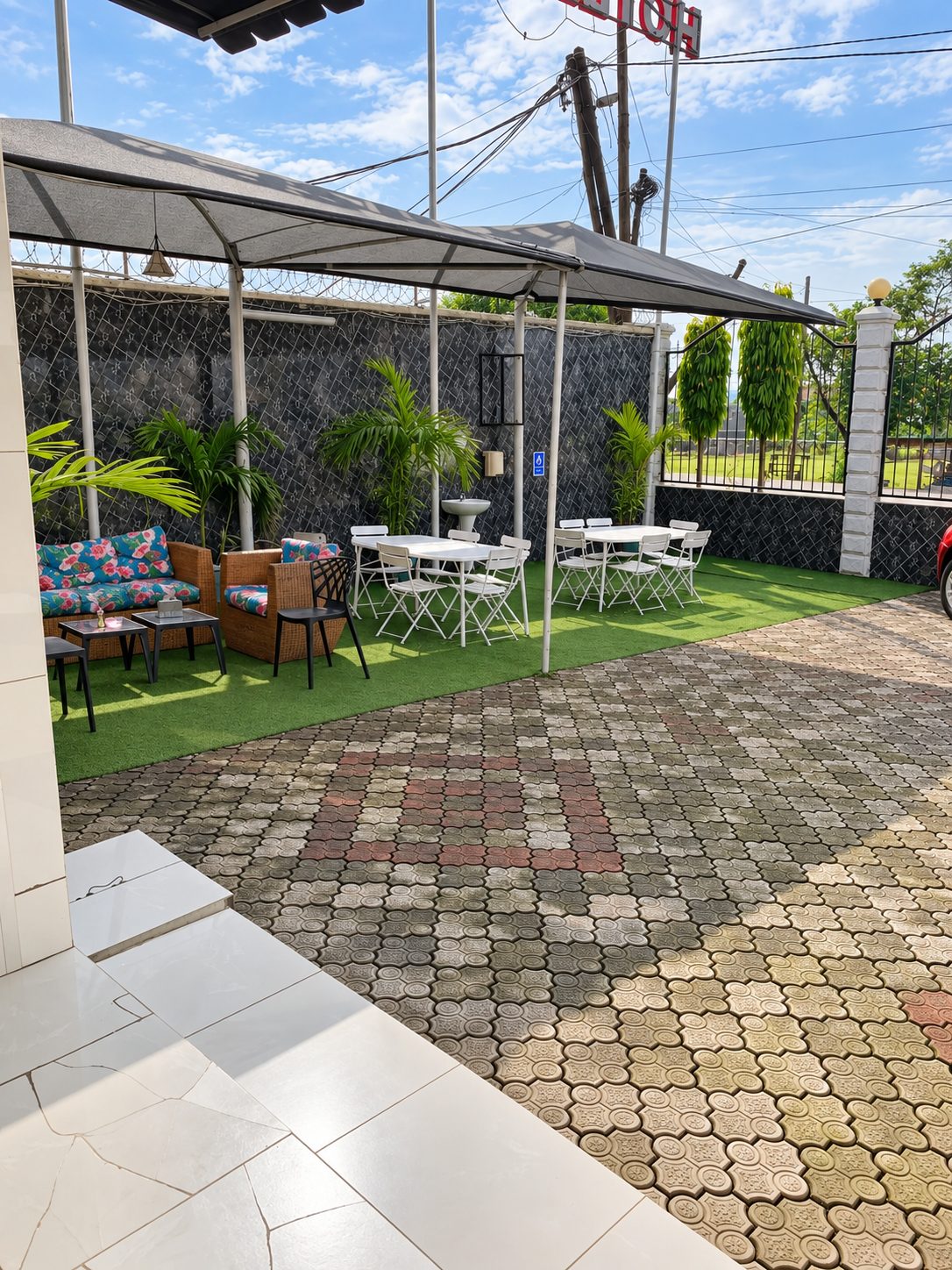 Outdoor relaxation courtyard